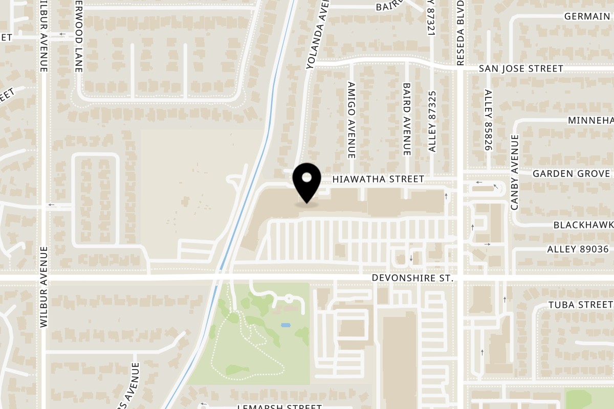 Map showing the location of Taps Valley Gastropub on 18673 Devonshire St in Northridge